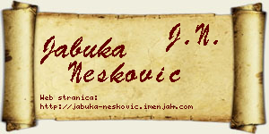 Jabuka Nešković vizit kartica